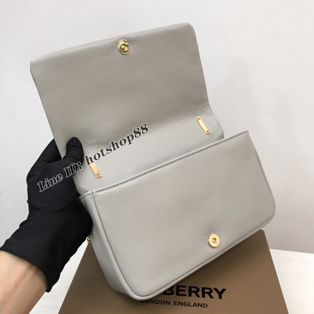 Burberry專櫃新款羊皮小號TB蘿拉包 巴寶莉絎縫品牌格紋鏈條單肩挎背女包 yxb1536